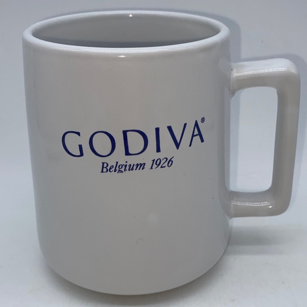 Godiva Belgium 1826 White Coffee Tea Mug Cup Ceramic